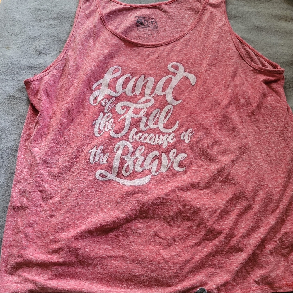 Land of the free home of the brave tank top